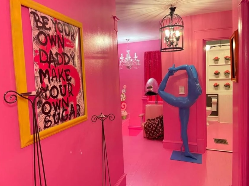 goth barbie dreamhouse, pink, wisconsin