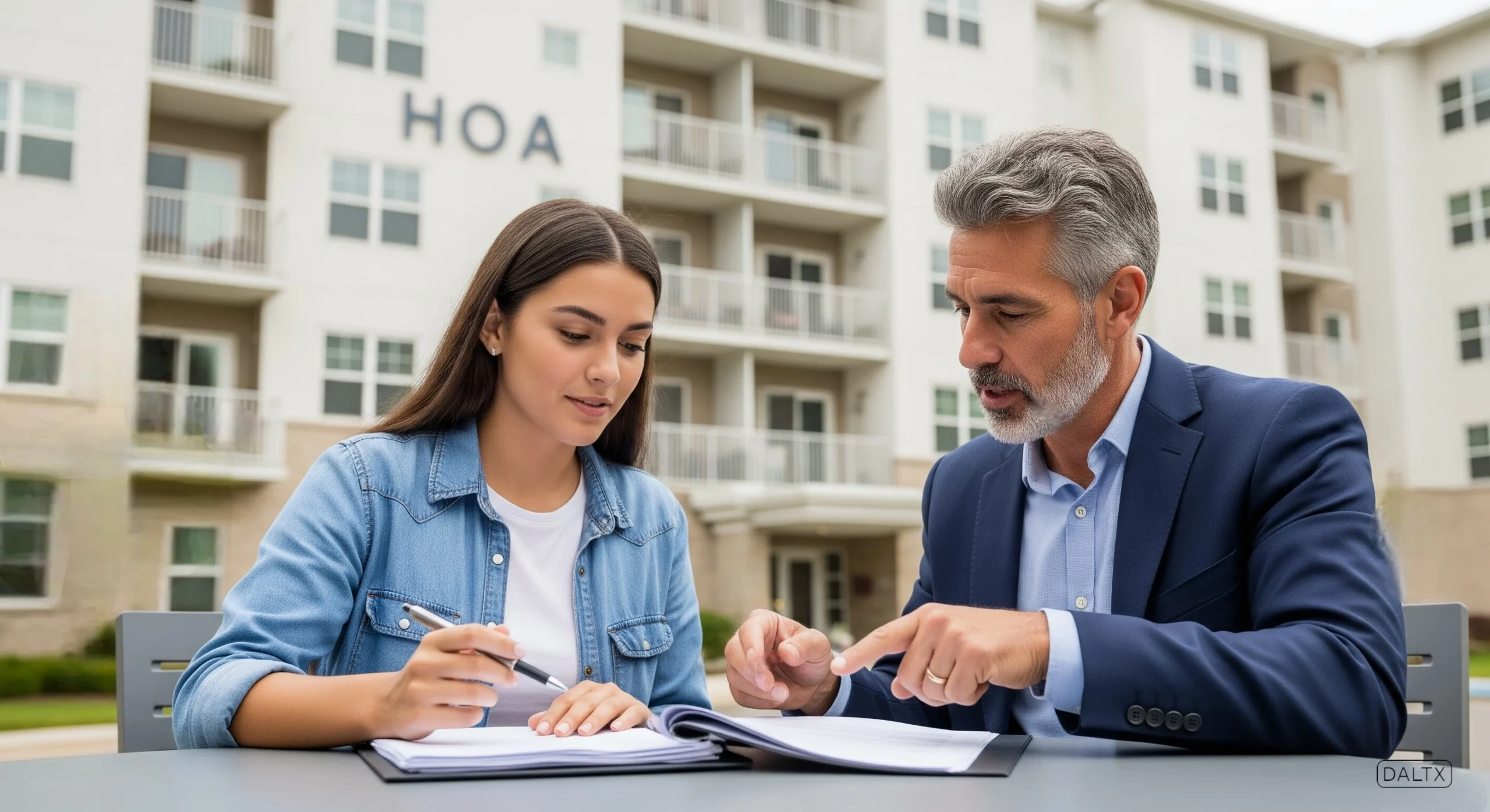 Can Tenants Request Changes to HOA Rental Management Rules? Tenant and landlord reviewing HOA rules together